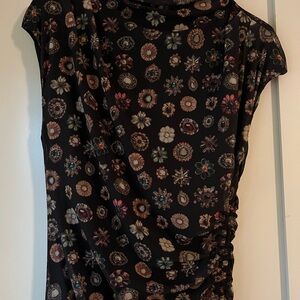 The Maya Ruched Cowl-Neck Mesh Dress Anthropologie